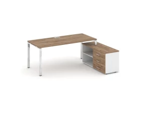 Стол письменный с греденцией правой на П-образном каркасе 1780x700x750 Style Project Direct Lux images