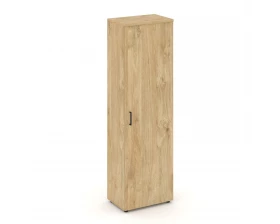 Гардероб узкий неглуб. с полкой и выдвижной штангой 600x400x1982 зад. стенка HDF Style Project images