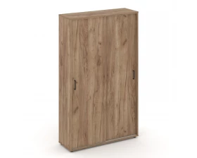 Шкаф-купе для одежды с полками и выдвижной штангой в каждой секции 1200x400x1982 зад. стенка HDF Style Project images