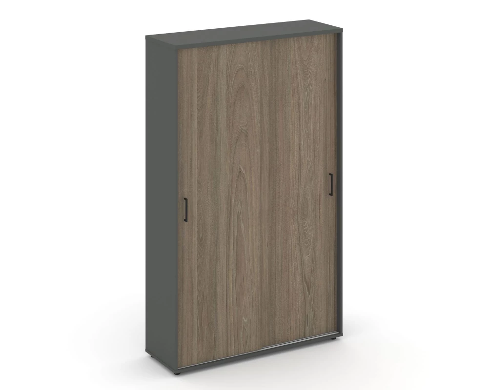 Шкаф-купе для одежды с полками и выдвижной штангой в каждой секции 1200x400x1982 зад. стенка HDF Style Project