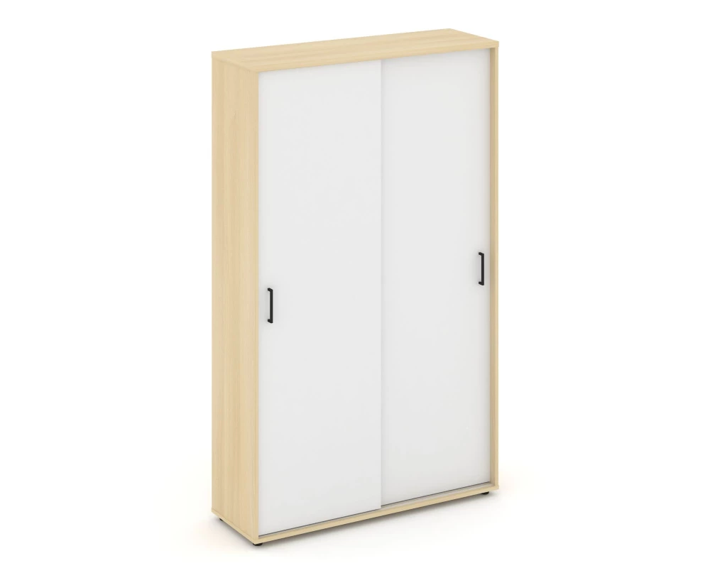 Шкаф-купе с полками в 2-х секциях 1200x400x1982 зад. стенка HDF Style Project