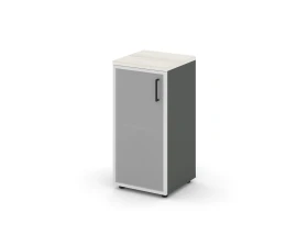 Шкаф низкий узкий левый мат. стекло 400x400x833 Стайл Проджект / Style Project images