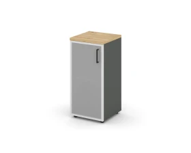 Шкаф низкий узкий левый мат. стекло 400x400x833 зад. стенка HDF Стайл Проджект / Style Project images