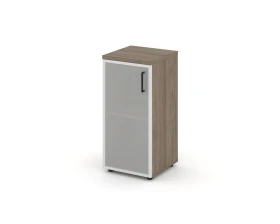 Шкаф низкий узкий левый мат. стекло 400x400x833 зад. стенка HDF Стайл Проджект / Style Project images
