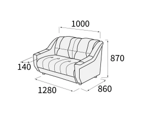 Диван 2-х местный Альфа images