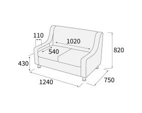 Диван 2-х местный МирЭль images