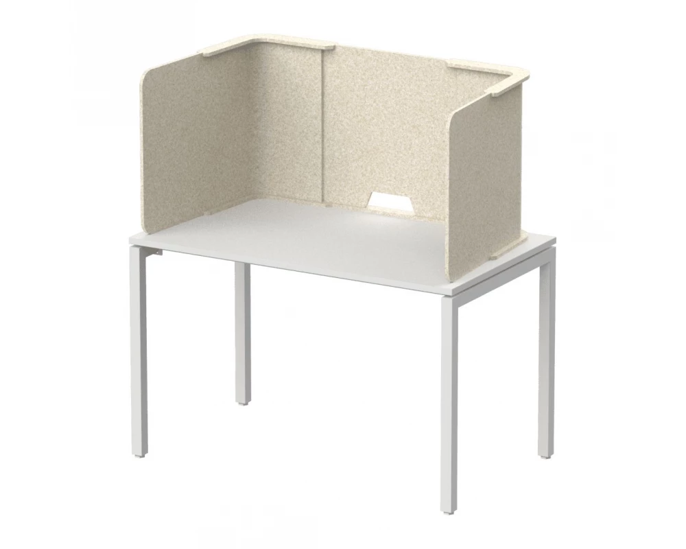 Трехсторонняя кабина-экран трапецевидной формы 156х60х55 Forest Office Лебединый пух