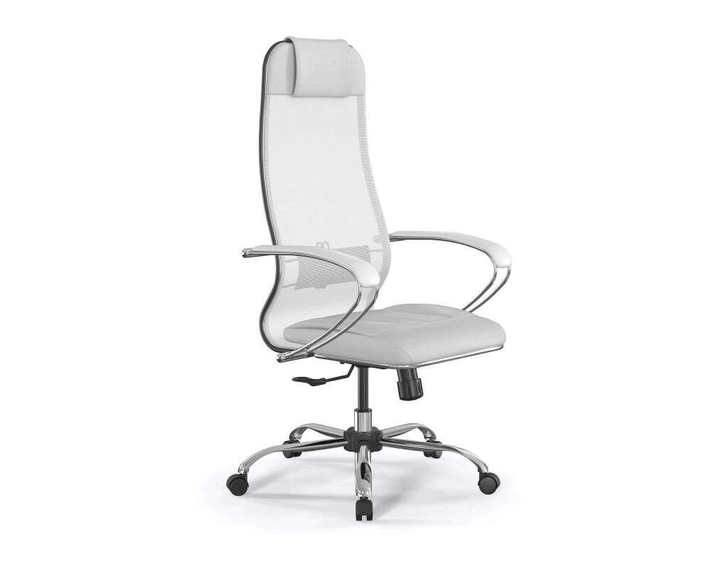 Кресло ErgoLife Set 5/подл.131/осн.Synchro 003 Сетка/Экокожа, Белый