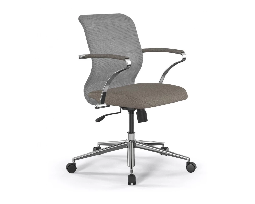 Кресло Sit 8 M4-9K M09.B23.G18.W01 Сетка/Ткань, Серый/Песочный