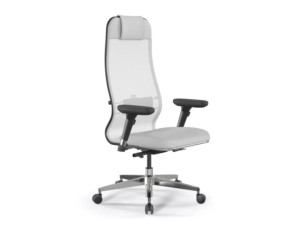 Кресло SynchroSit 10 L1-115D M24.B22.G18.W03 Сетка/Экокожа, Белый