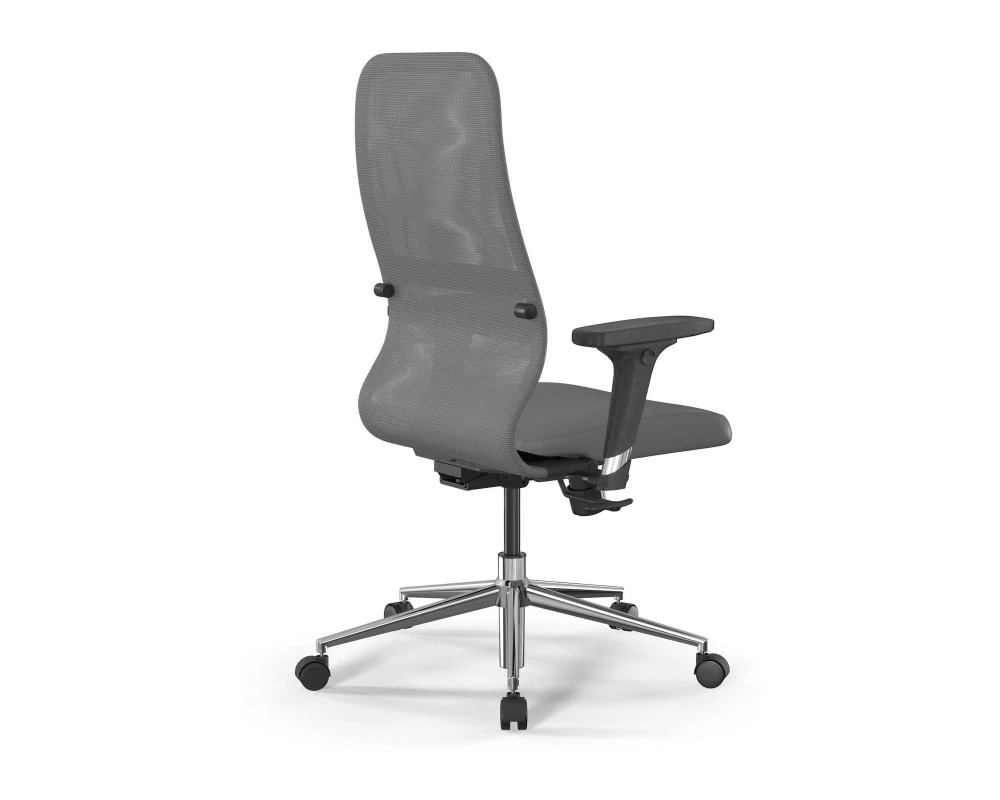 Кресло SynchroSit 8 B2-9D M25.B23.G18.W02 Сетка/Экокожа, Серый