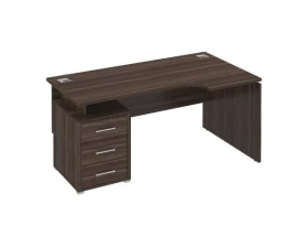 Стол правый эргономичный с тумбой 1600х900(700)х745 СВ19 Омега images