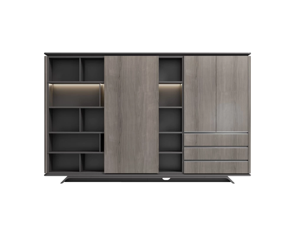 Шкаф для документов с раздвижными фасадами 3260x430x2050 Atlas (Sun)