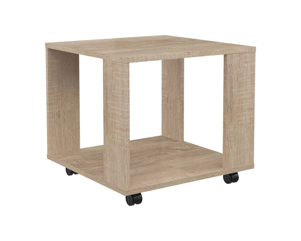 Стол журнальный на колесах 500х500х450 Кофе / Coffee